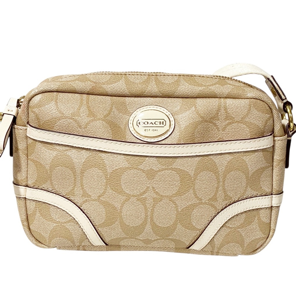 Coach Crossbody Bag in Tan and Cream